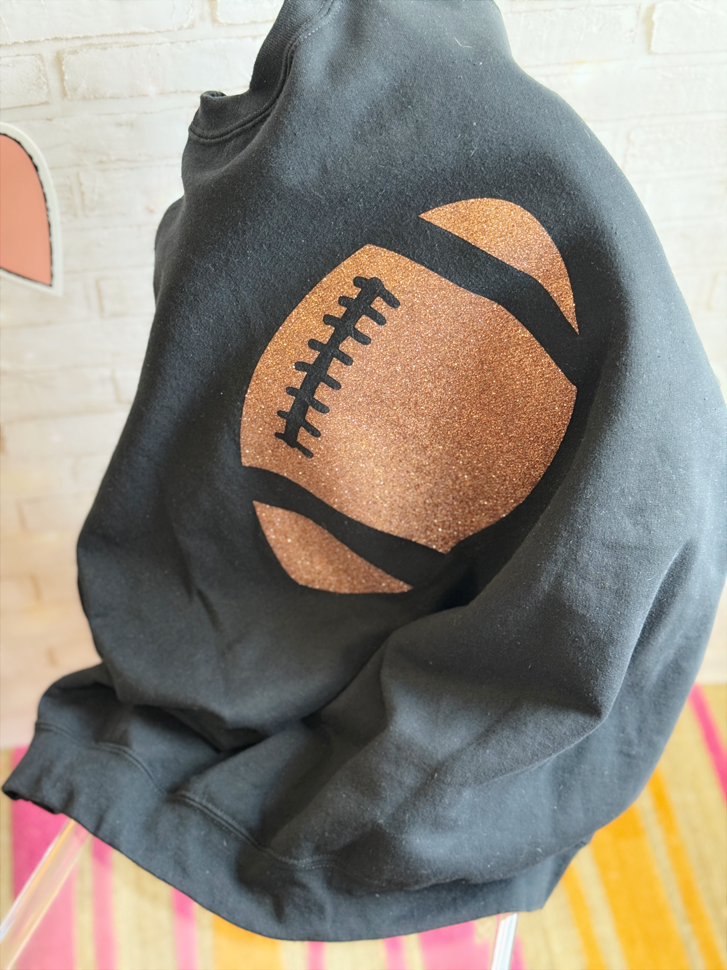 Glitter Football Sweatshirt
