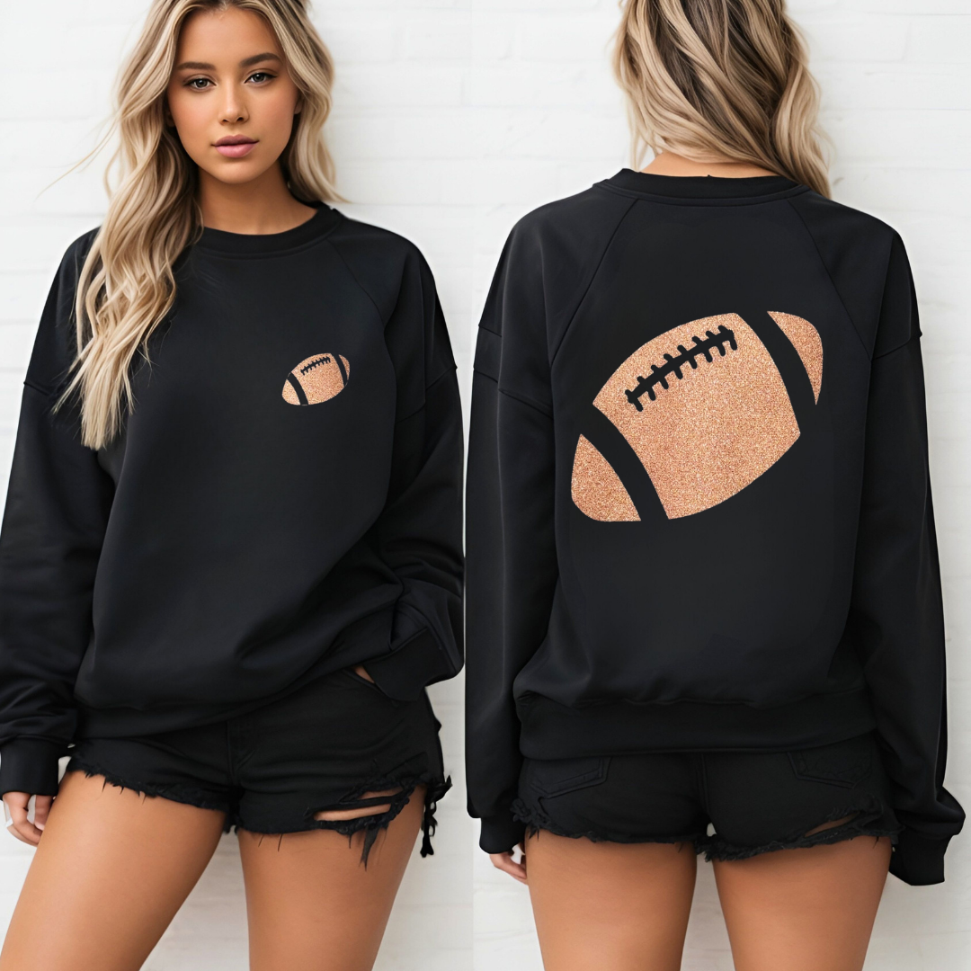 Glitter Football Sweatshirt