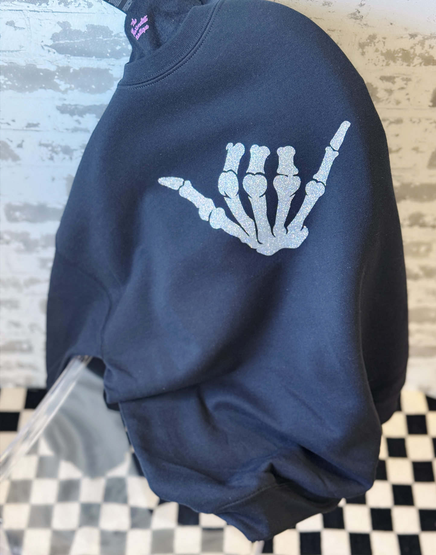Shaka Skeleton Halloween Sweatshirt – Haunt Couture | The Maximalist Boutique