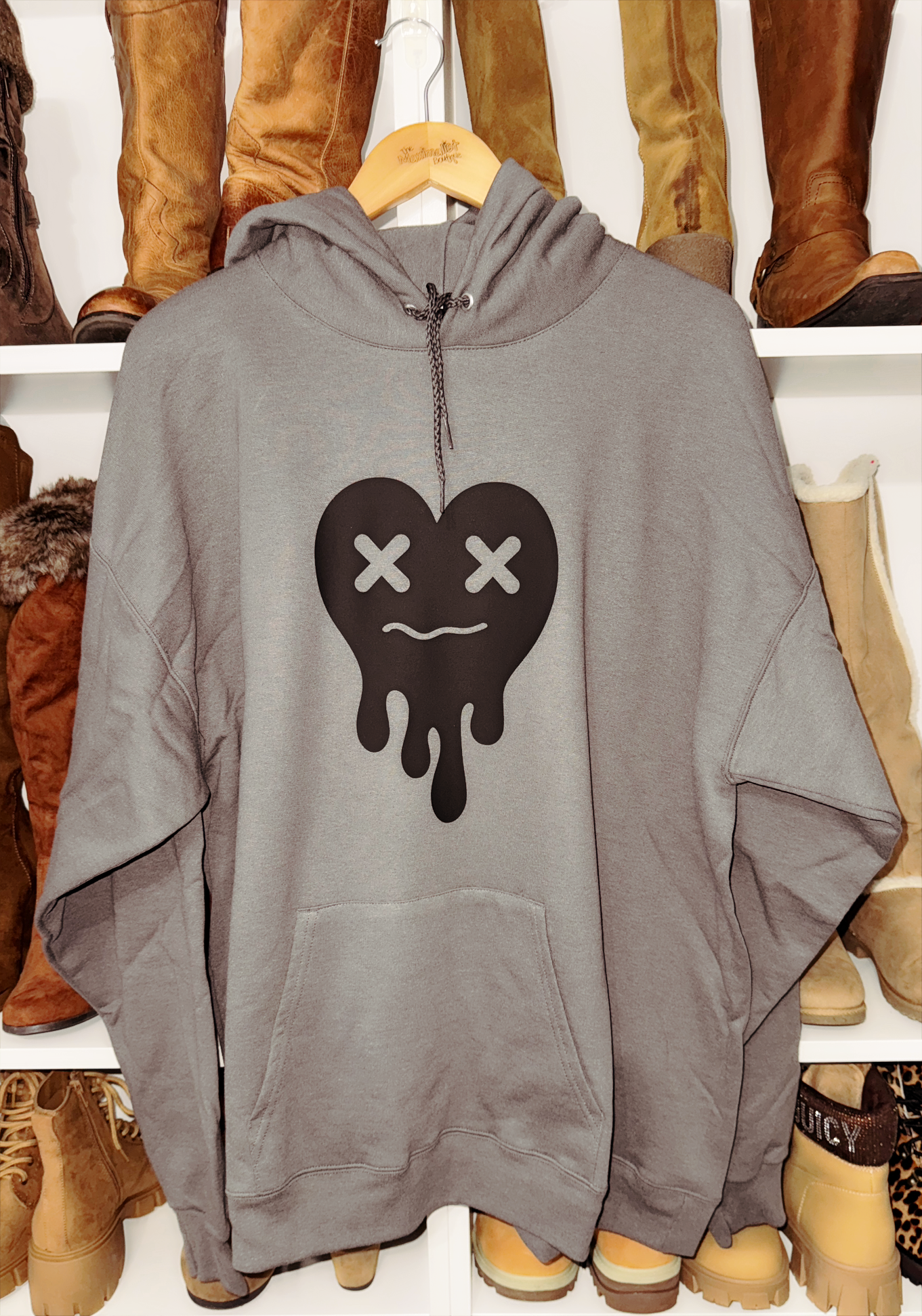 Wear Your Heart | Tired Heart Hoodie in Bold, Expressive Colors