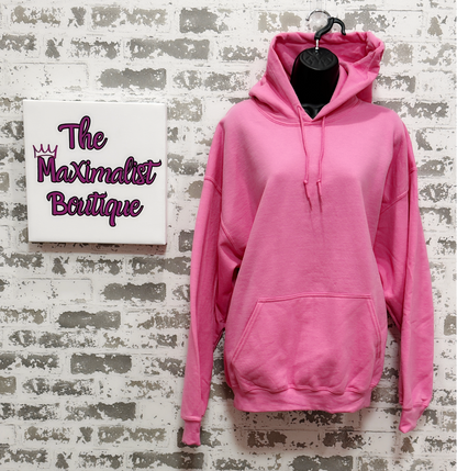 Endless Love Hoodie – Pink Pullover with “Love Never Ends” & Glitter Infinity Symbol