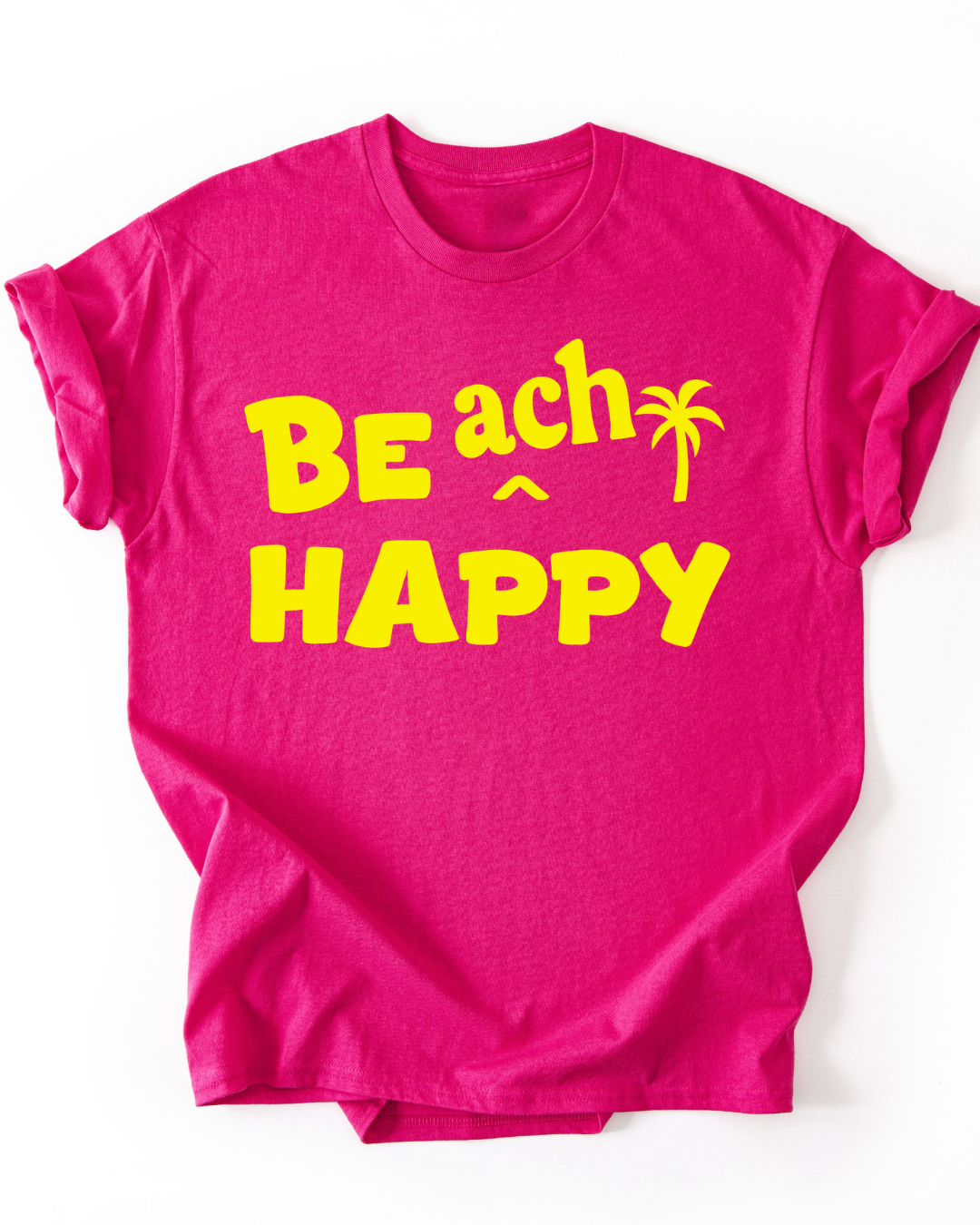 Be ach Happy Graphic Tee | Tropical Summer Vacation Shirt