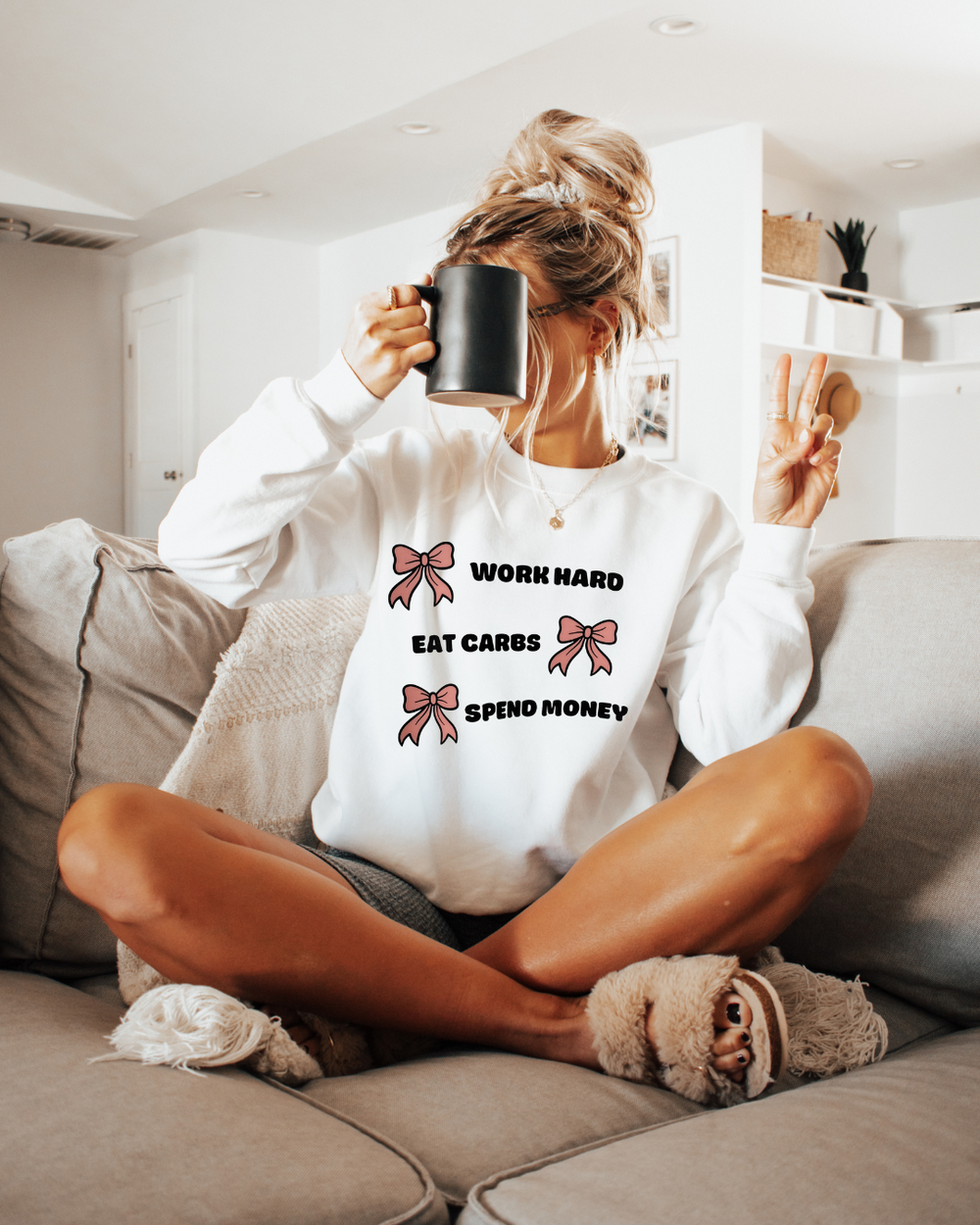 Carbs & Cash Bow Sweatshirt