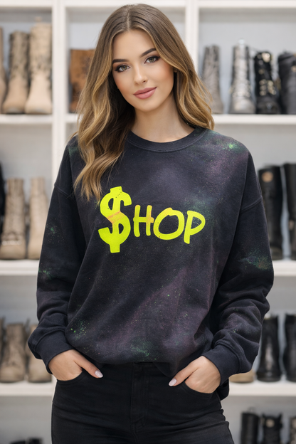 The $hop Sweatshirt – Neon Graffiti Edition