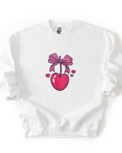 Cherry Bow Sweatshirt | Cute Graphic Crewneck
