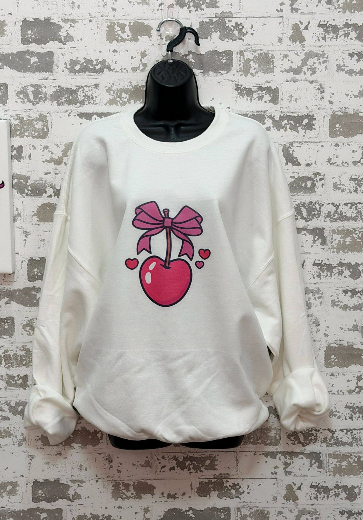 Cherry Bow Sweatshirt | Cute Graphic Crewneck