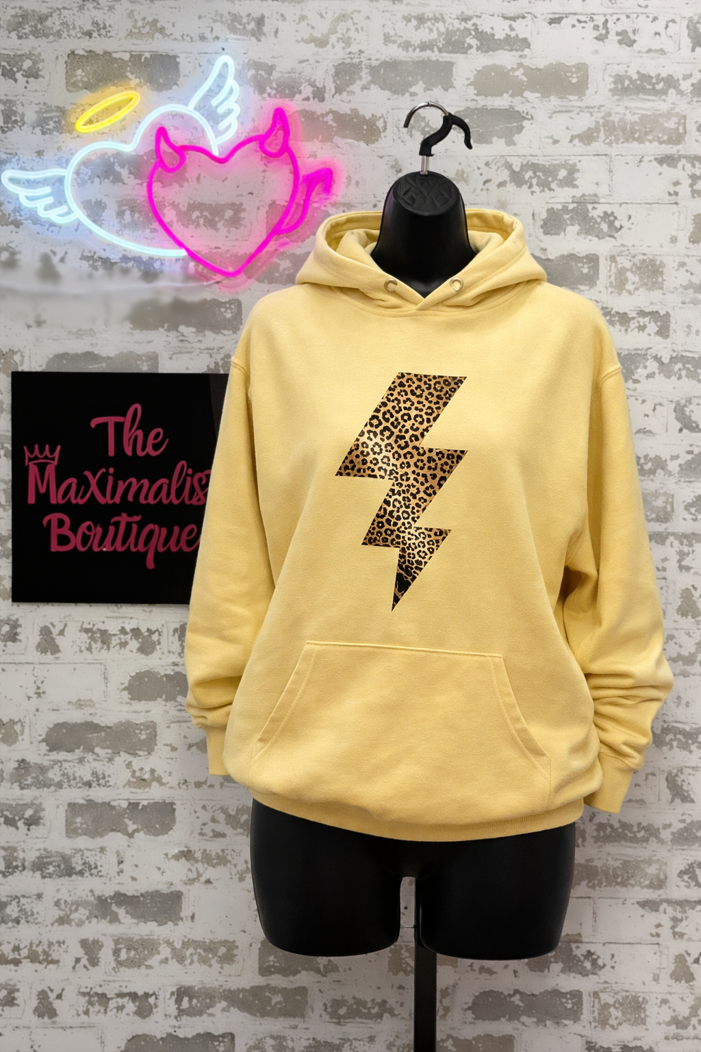 Electric Wild Hoodie – Buttercup Leopard Lightning Sweatshirt