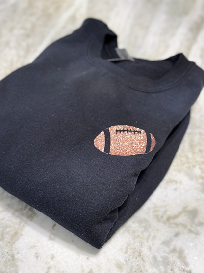 Glitter Football Sweatshirt