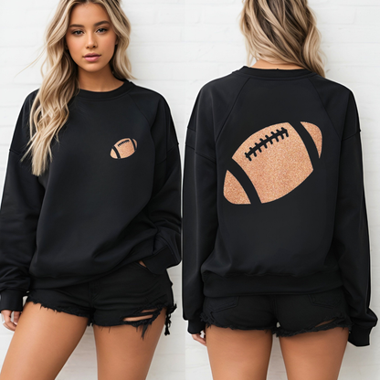 Glitter Football Sweatshirt