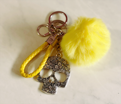 Yellow Skull Keychain