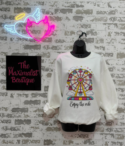 Enjoy the Ride Ferris Wheel Graphic Sweatshirt