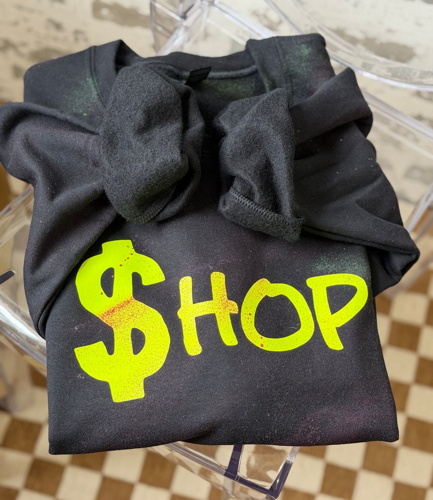 The $hop Sweatshirt – Neon Graffiti Edition