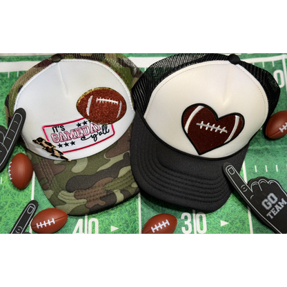Football Heart Trucker Hat