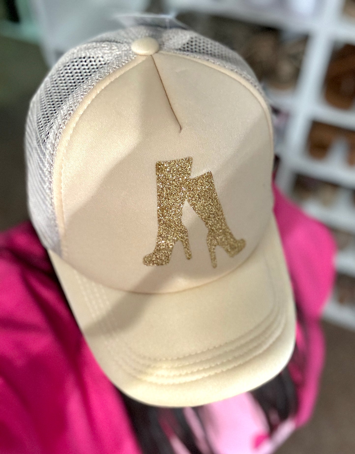 Sparkly Boots Trucker Hat