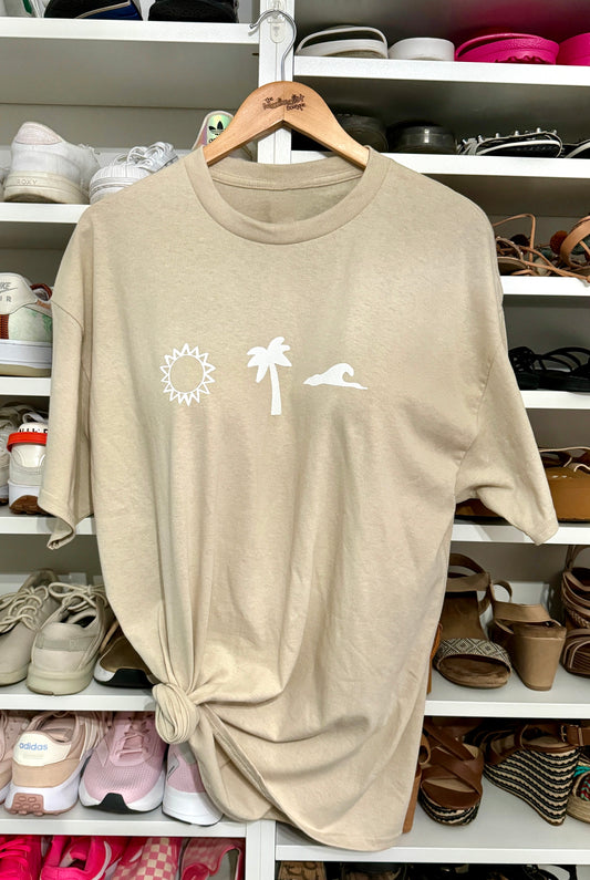 Aesthetic Sun Sand & Surf Tee