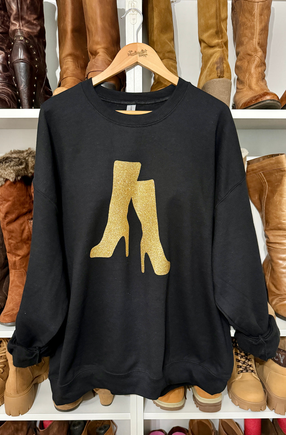 Glitter Boots Sweatshirt