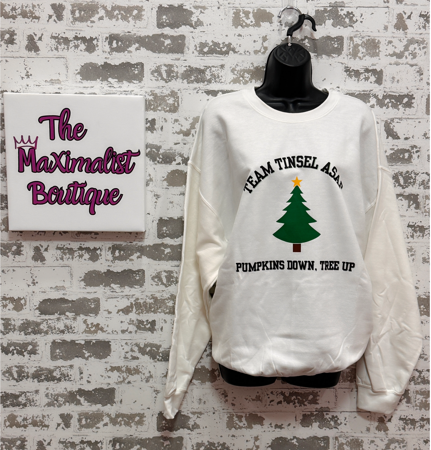 Holiday Personality Sweatshirts – Limited-Edition White Pullovers for Team Turkey & Team Tinsel