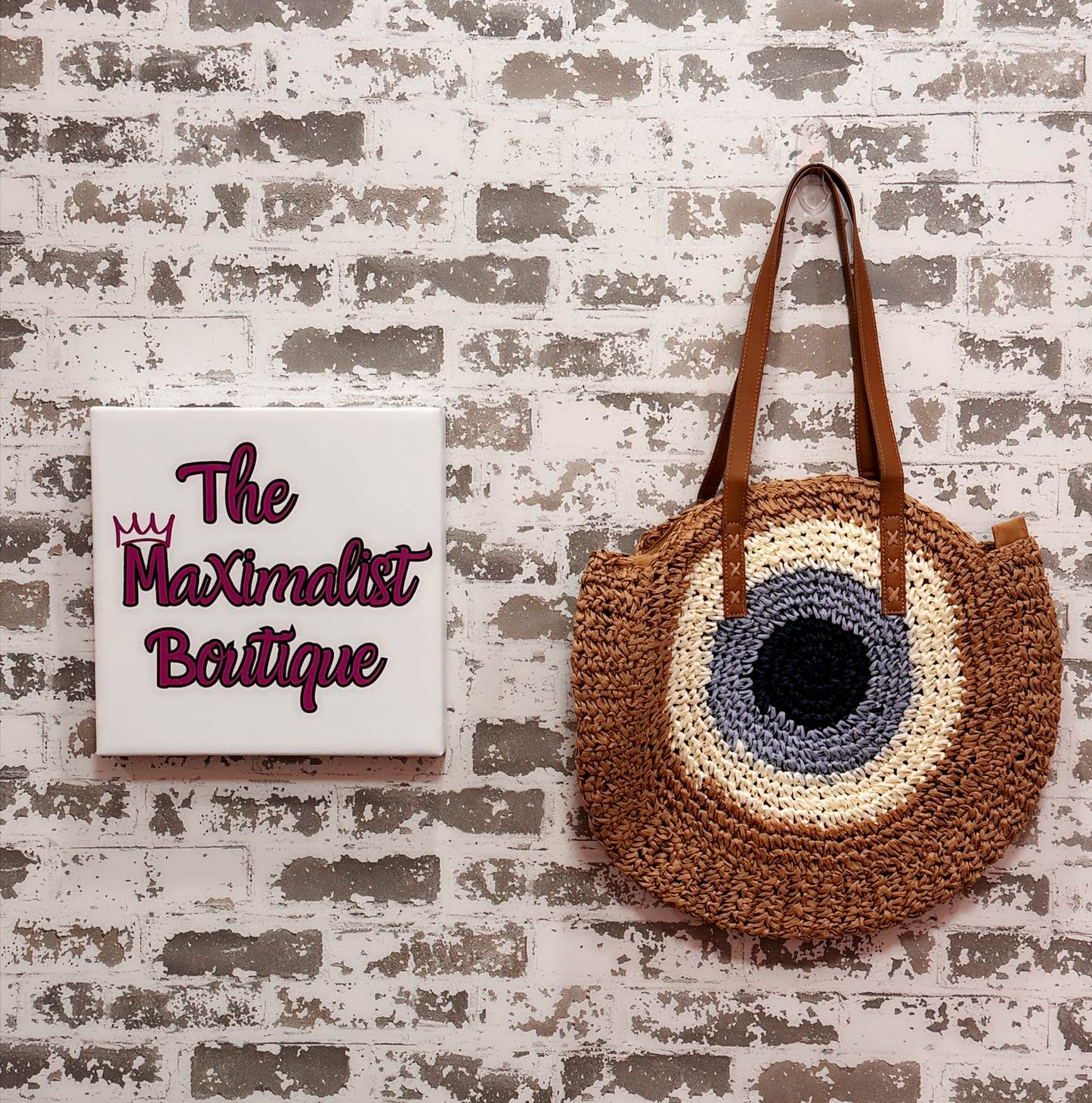 Evil Eye Straw Tote – Chic Protective Tote Bag for Everyday