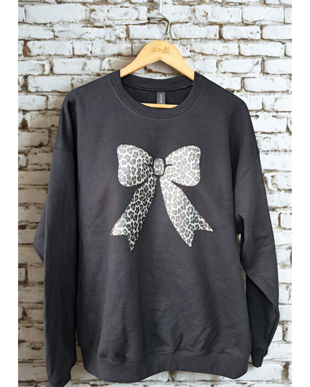 Leopard Bow Sweatshirt