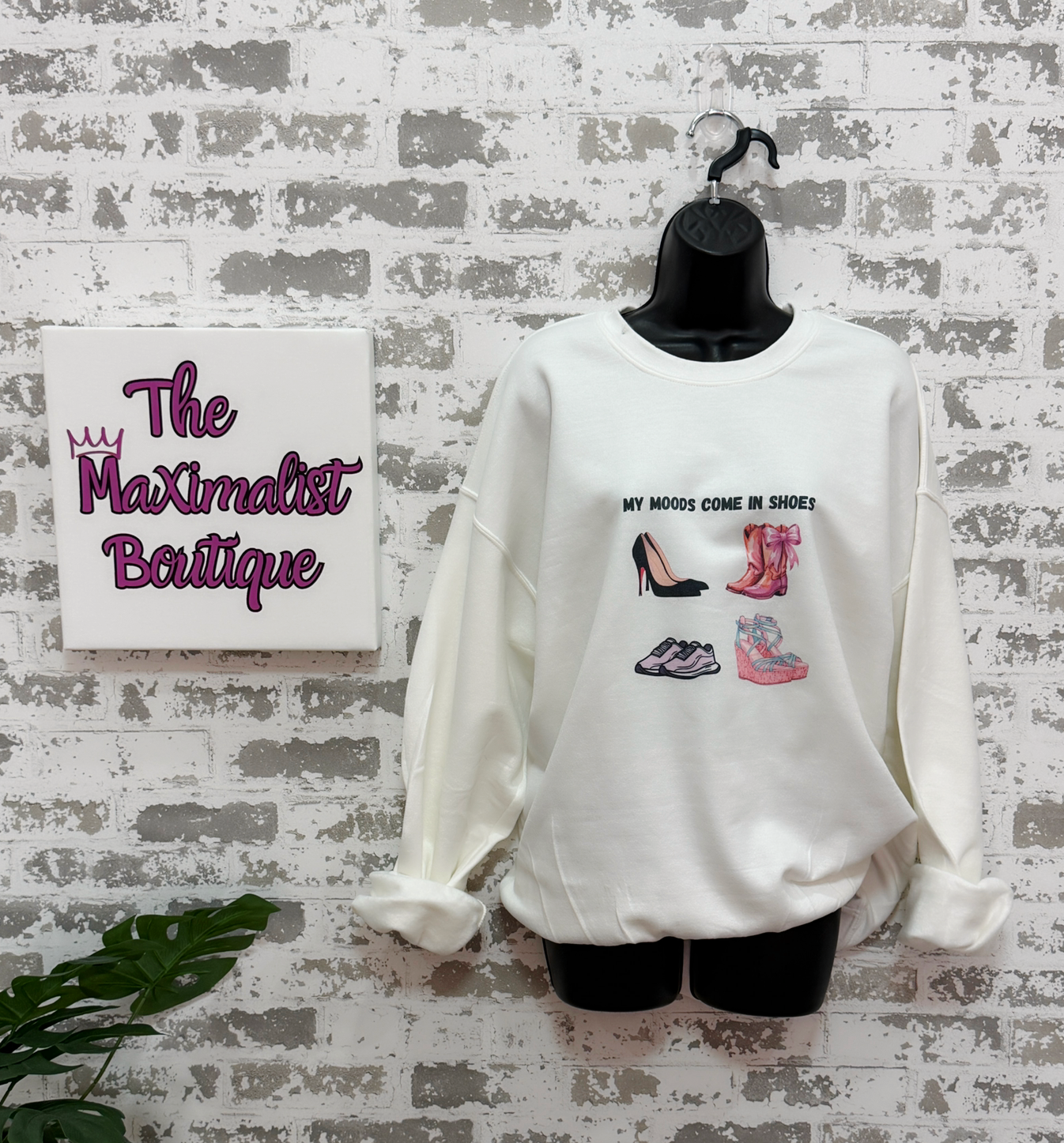 My Moods Come in Shoes Sweatshirt | Fashion Graphic Top