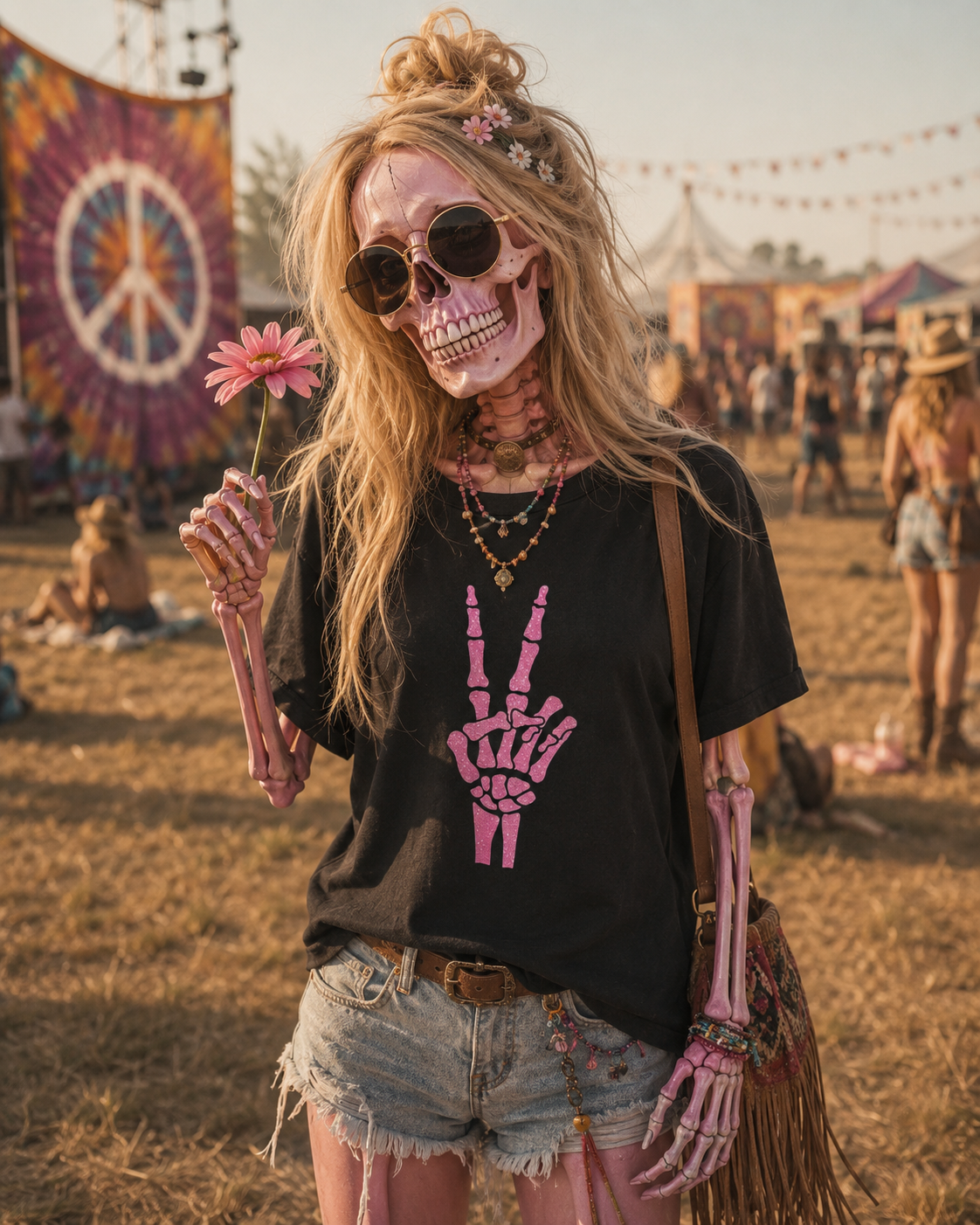 Peace Love & Bones Tee