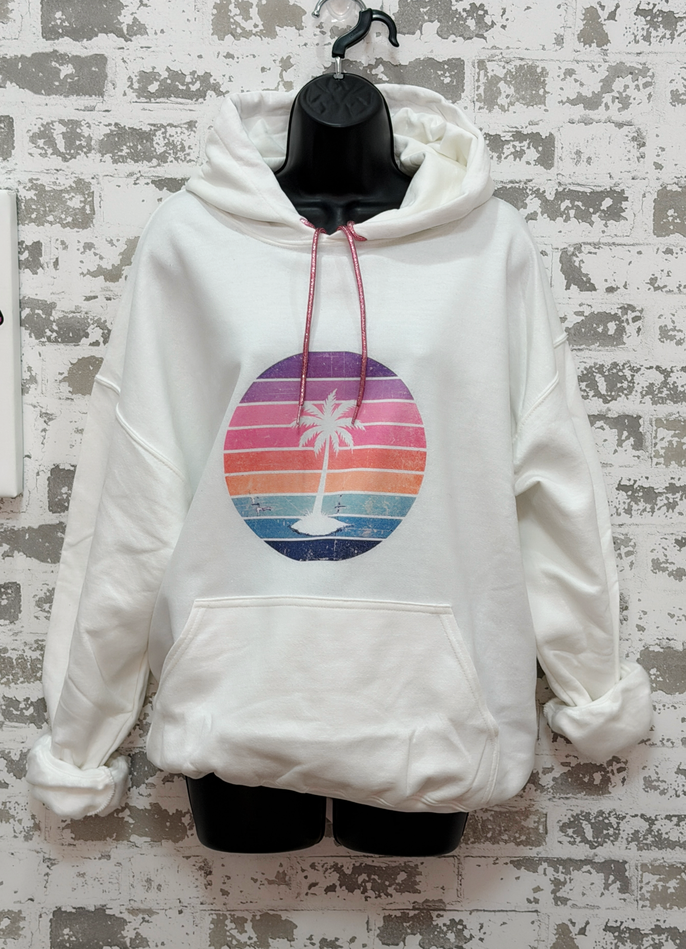 Retro Palm Tree Hoodie | Sunset Graphic Hoodie
