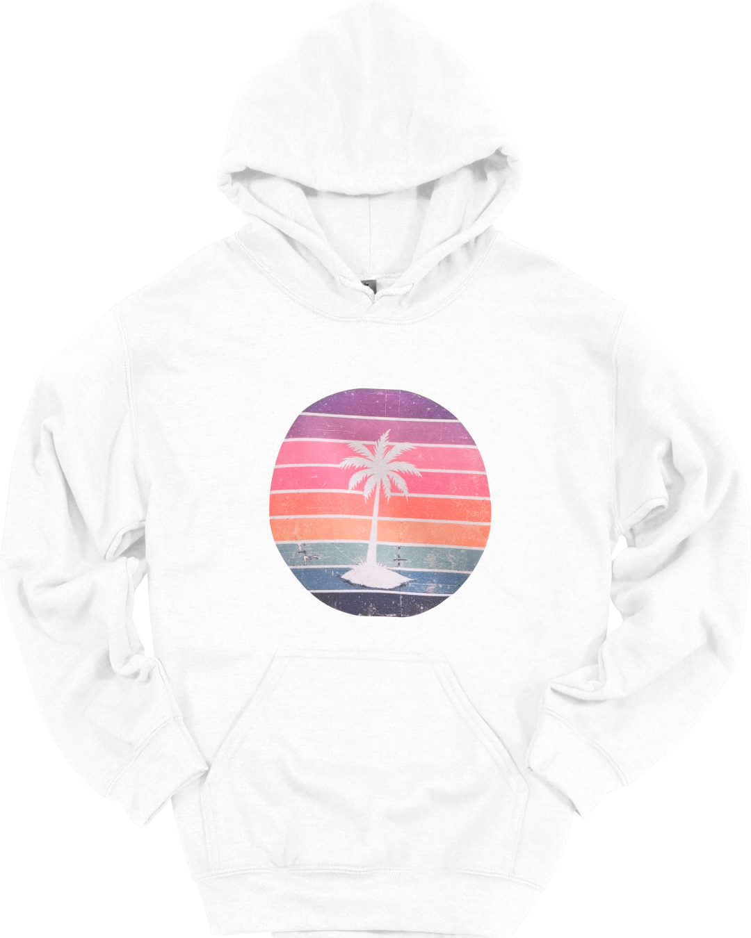 Retro Palm Tree Hoodie | Sunset Graphic Hoodie