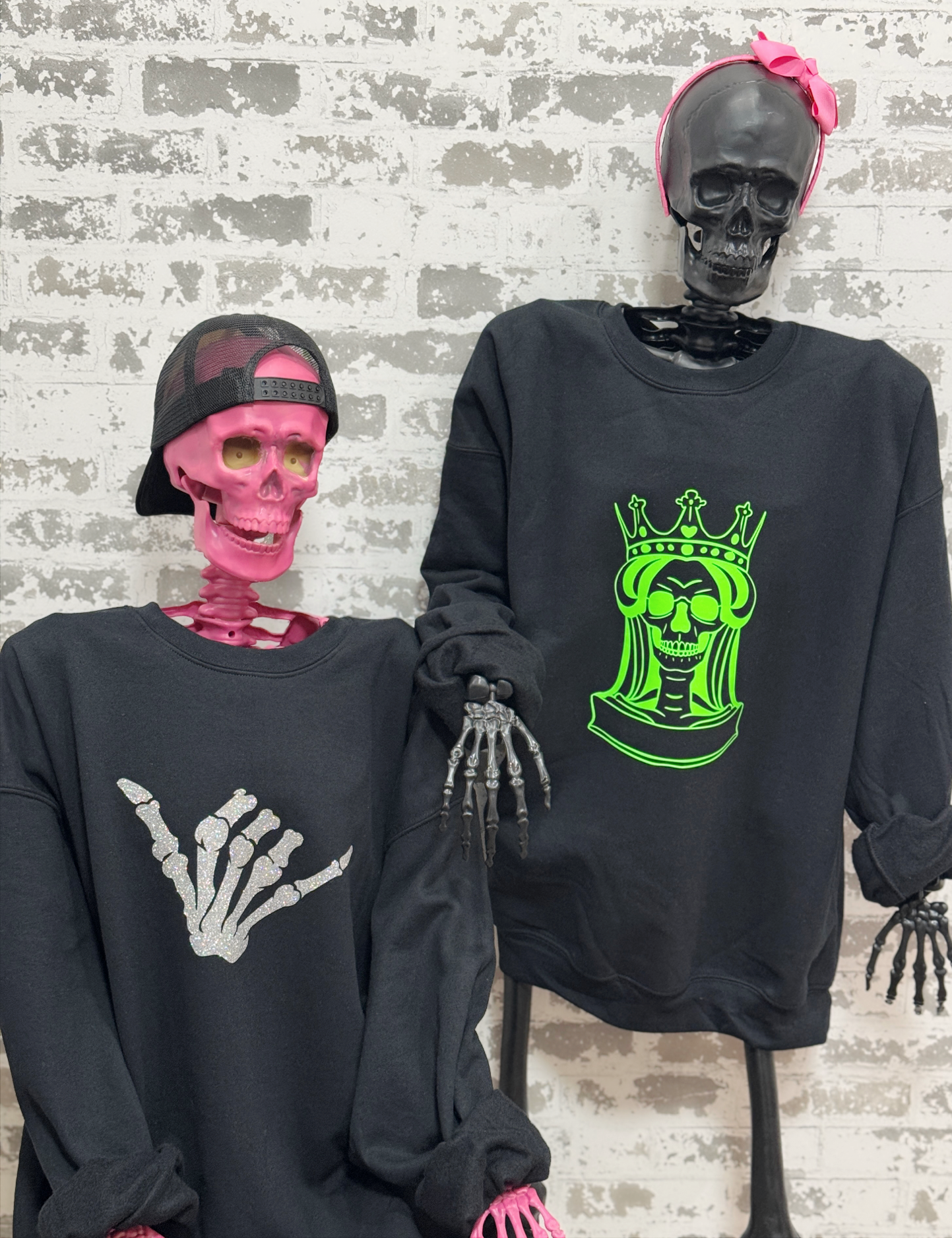 Shaka Skeleton Halloween Sweatshirt – Haunt Couture | The Maximalist Boutique
