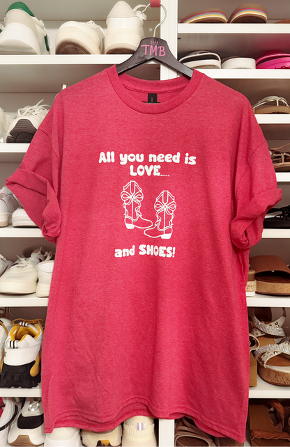 Shoe Goals Tee – Heather Red Graphic T-Shirt | The Maximalist Boutique