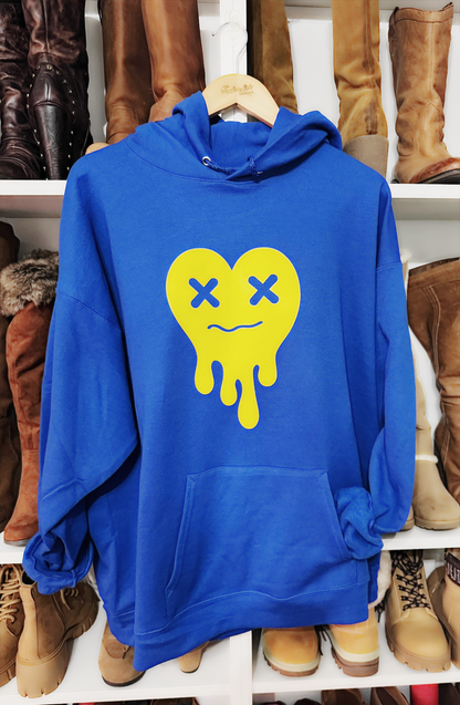 Wear Your Heart | Tired Heart Hoodie in Bold, Expressive Colors